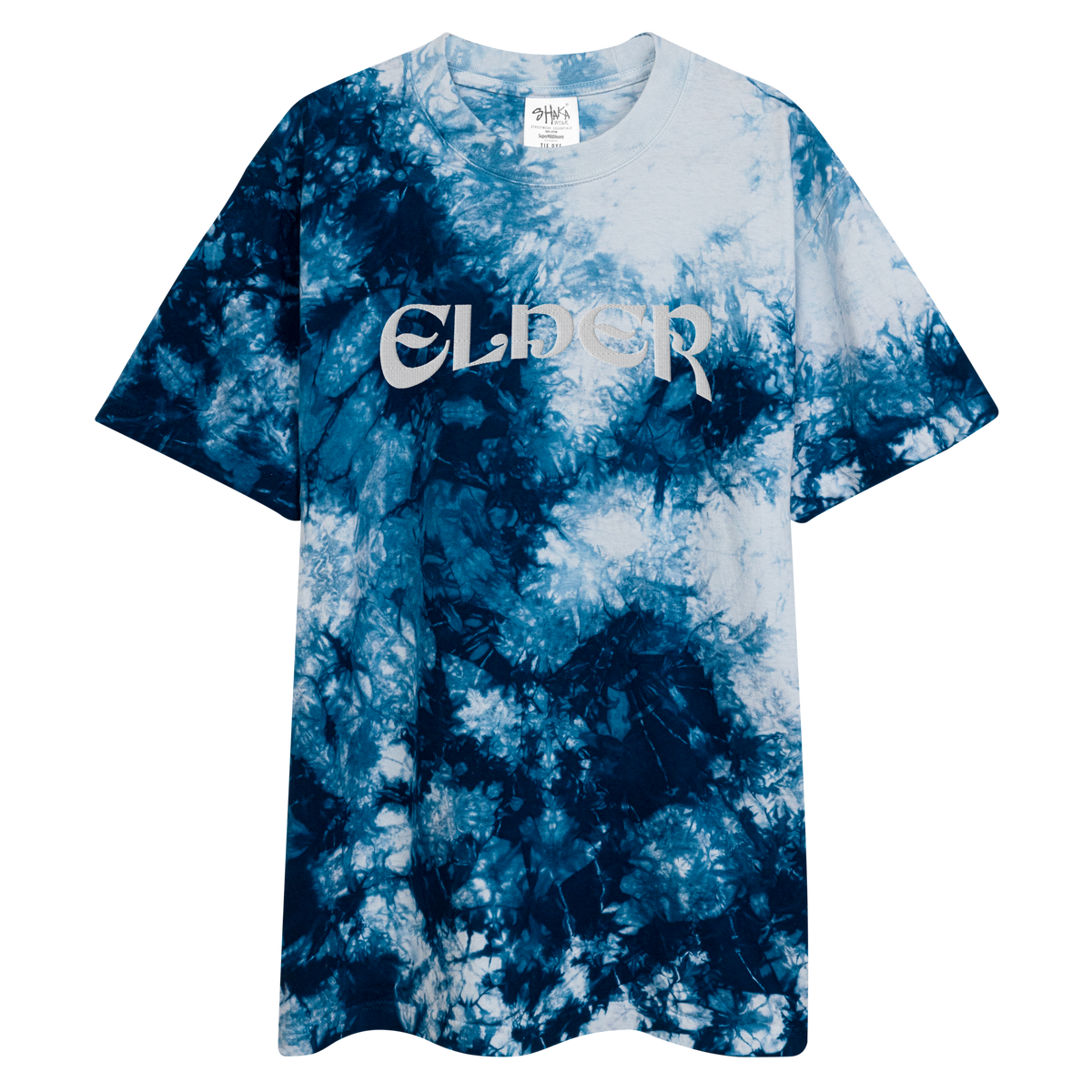 ELDER 2024 Logo Embroidered Oversized Tie-Dye Shirt