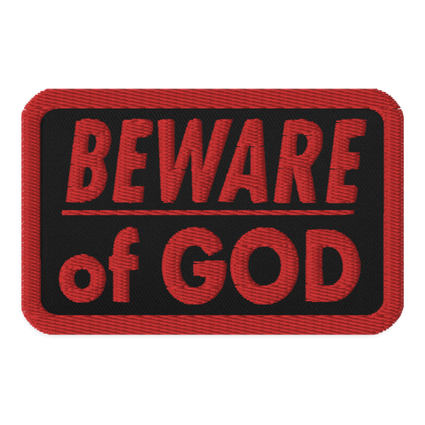 STEALWORKS Beware Of God Embroidered Patch