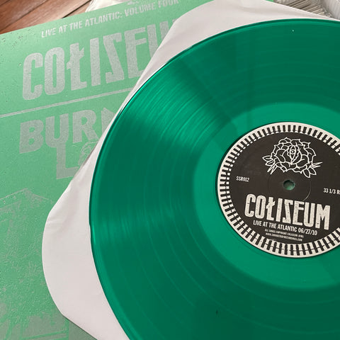 COLISEUM / BURNING LOVE Live Split 12" Green ARCHIVE SALE