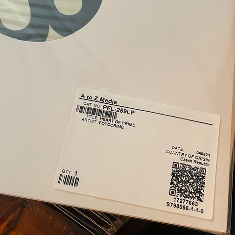 FOTOCRIME Heart of Crime LP Test Press ARCHIVE SALE
