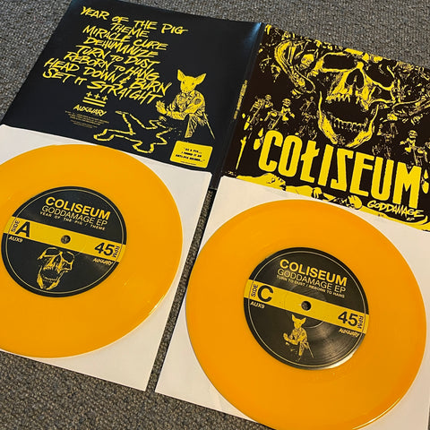 COLISEUM Goddamage 2x7" Multiple Colors / Test Press ARCHIVE SALE