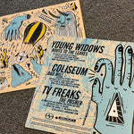 COLISEUM / YOUNG WIDOWS / TV FREAKS 7" Black Vinyl ARCHIVE SALE