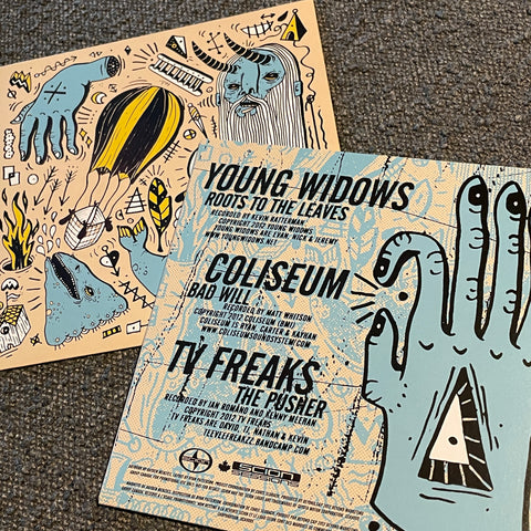 COLISEUM / YOUNG WIDOWS / TV FREAKS 7" Black Vinyl ARCHIVE SALE