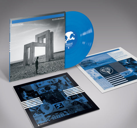 FOTOCRIME Accelerated LP Blue Vinyl Letterpress Cover