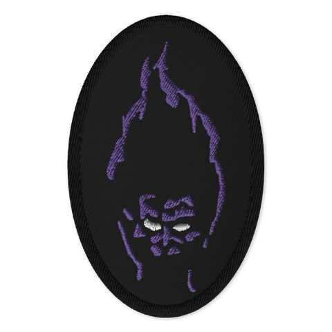 DAG NASTY Flaming Head Oval Embroidered Patch