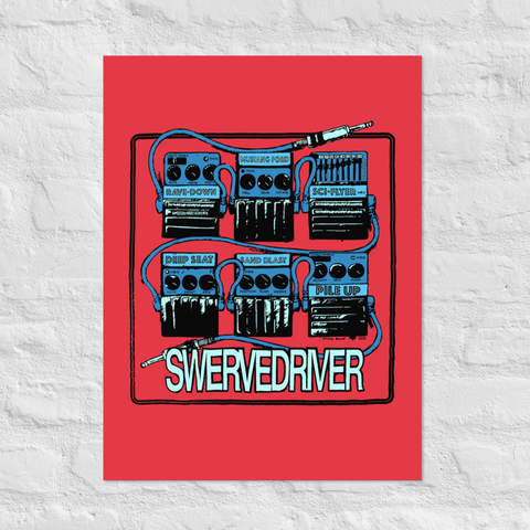 guitar pedal poster SWERVEDRIVER Pedals Art Print Poster – Shirt Killer