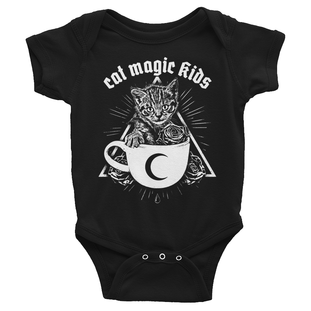 CAT MAGIC KIDS Kitty Cup Baby Onesie Shirt Killer