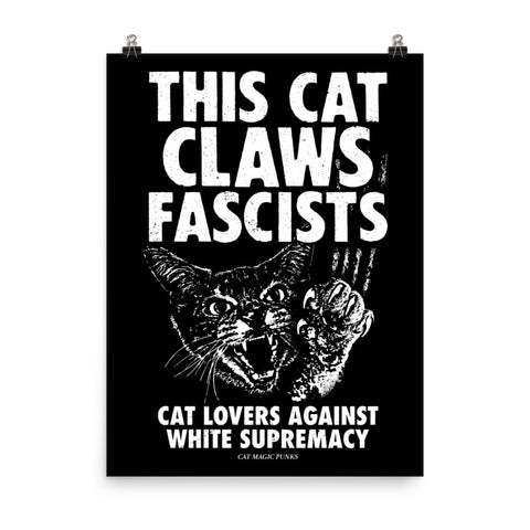 CAT MAGIC PUNKS Claws Fascists Poster