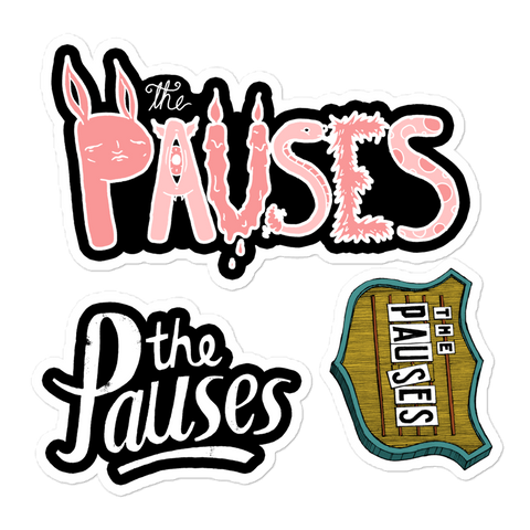 THE PAUSES Logos Sticker Sheet