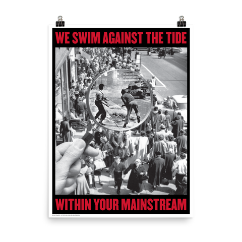 STEALWORKS Swimming Against The Mainstream 18x24" Art Print