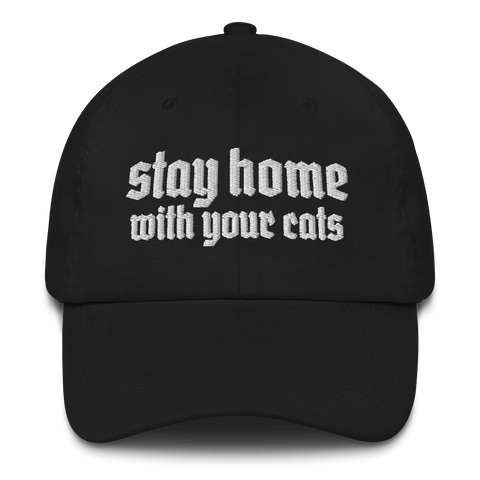CAT MAGIC PUNKS Stay Home Embroidered Hat