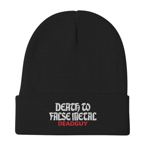 DEADGUY Death To False Metal Embroidered Beanie