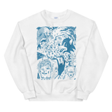 HAYDEN MENZIES Wolf Crewneck Sweatshirt White/Grey
