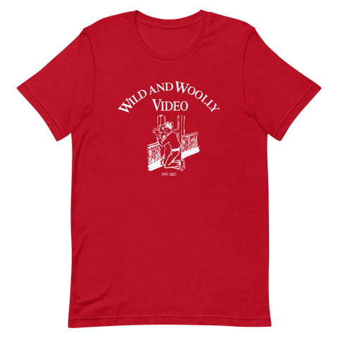 WILD AND WOOLLY VIDEO Original Logo Shirt Red