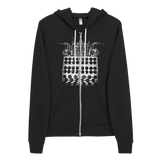 JUCIFER White Wall Zip-Up Hoodie