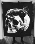 CAT MAGIC PUNKS Willie Skull Blanket
